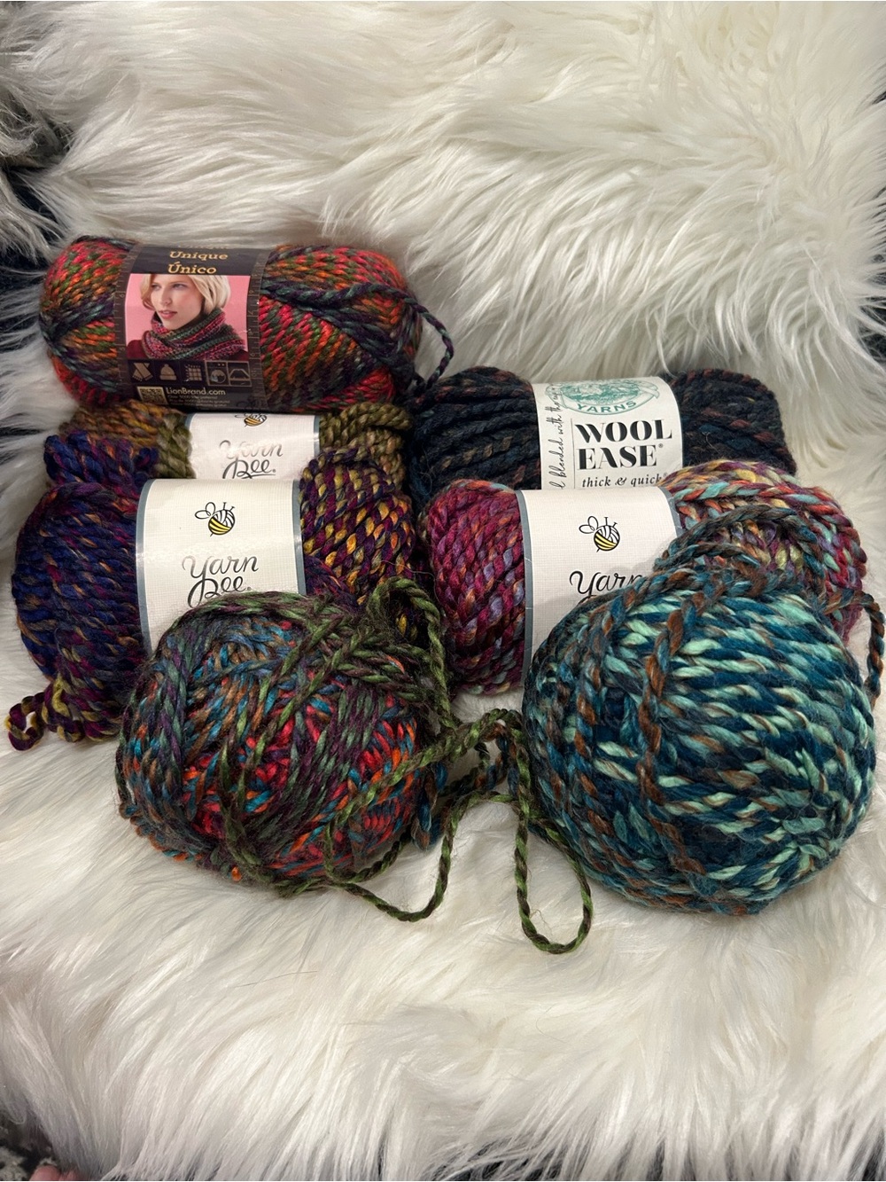 Multicolor Bulky Yarn Collection - Assorted Jewel Tones